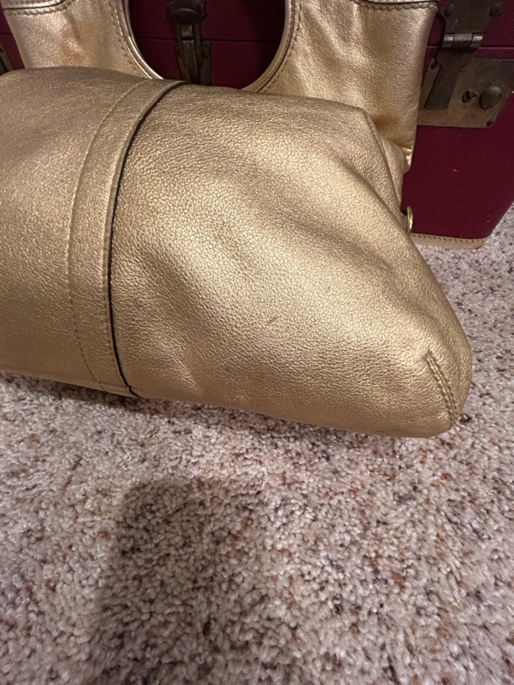 Coach Ergo Convertible Tote in Yellow Gold Metallic - Picture 6 of 16